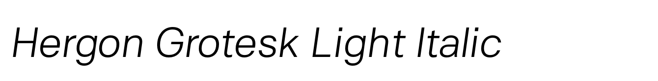 Hergon Grotesk Light Italic image